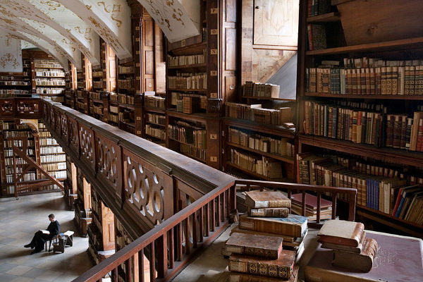 Göttweig Abbey library, Austria. Photo by Jorge Royan, CC BY-SA 3.0