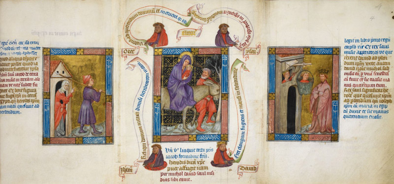 Biblia Pauperum, BL King MS 5 (1405), 4r