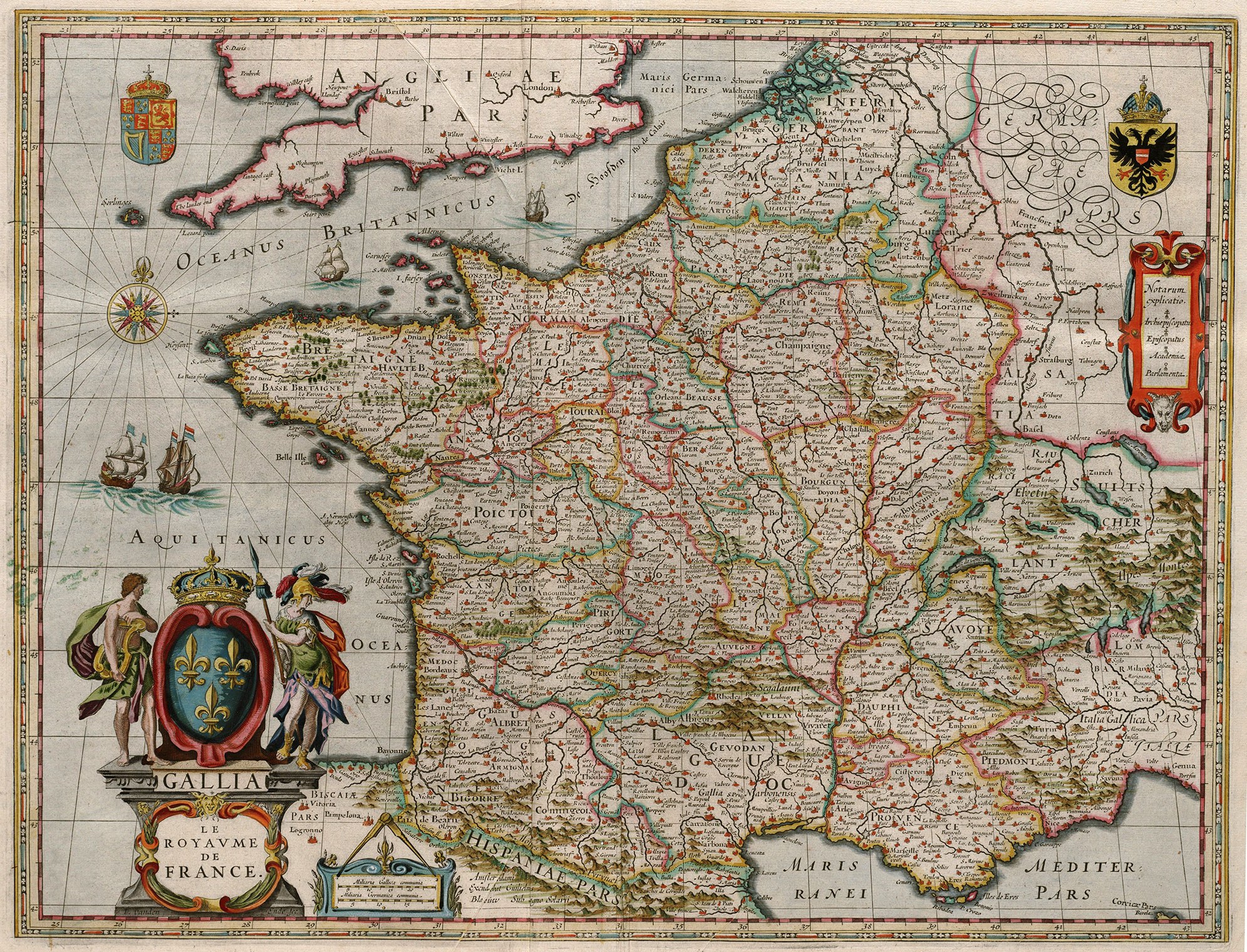 Blaeu 1649 Gallia Le Royaume de France